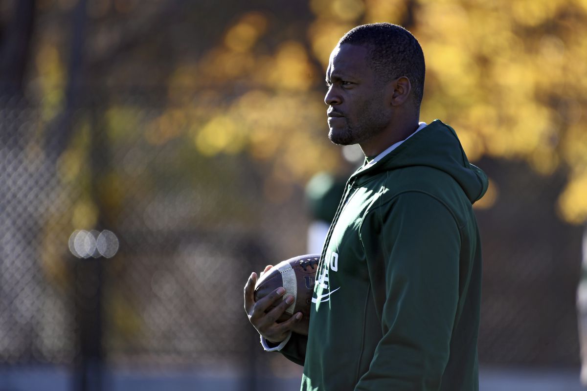 CSU receivers coach Alvis Whitted during practice