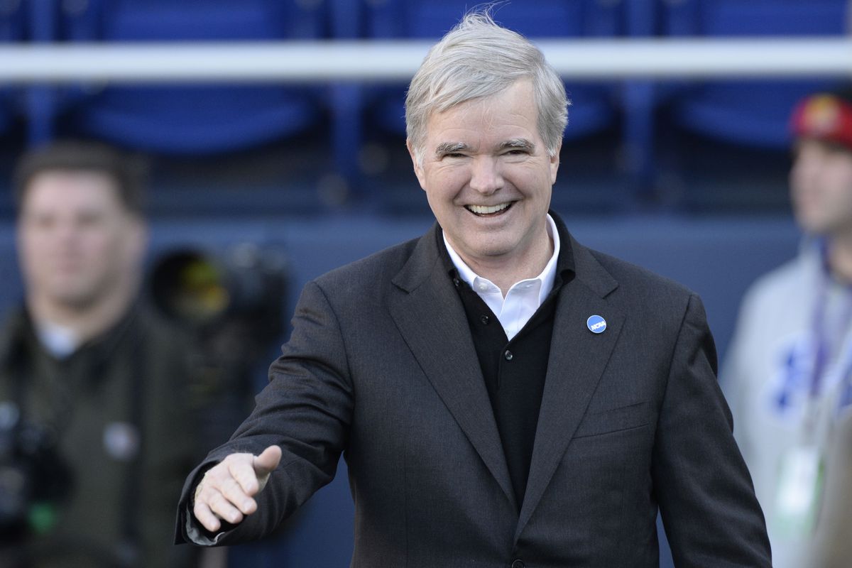 NCAA president Mark Emmert, whose organization faces six new class-action concussion lawsuits. 