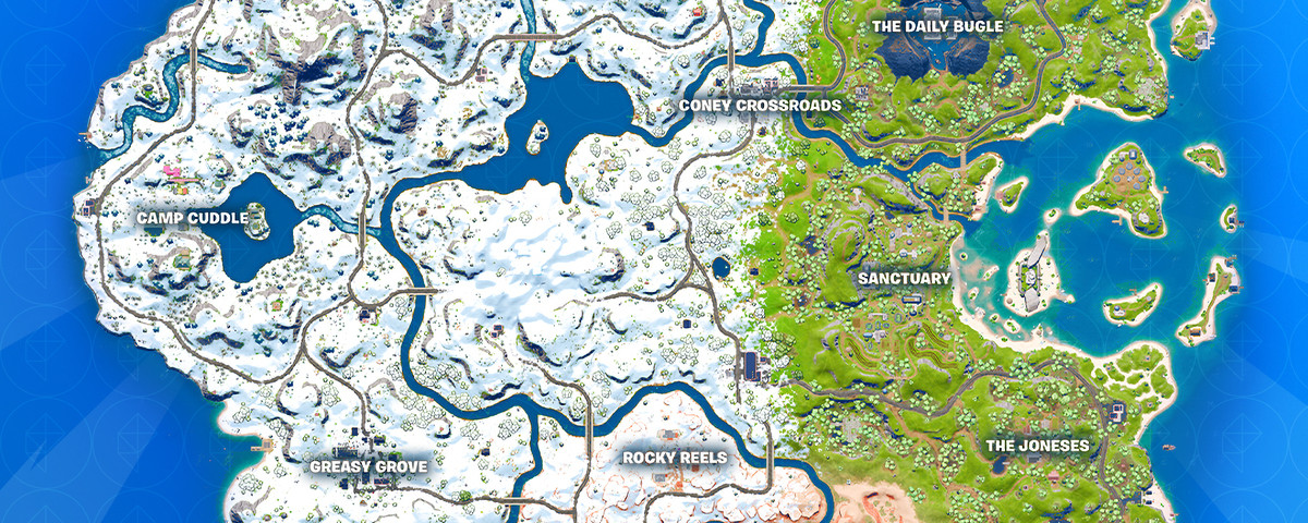 The map from Fortnite Chapter 3
