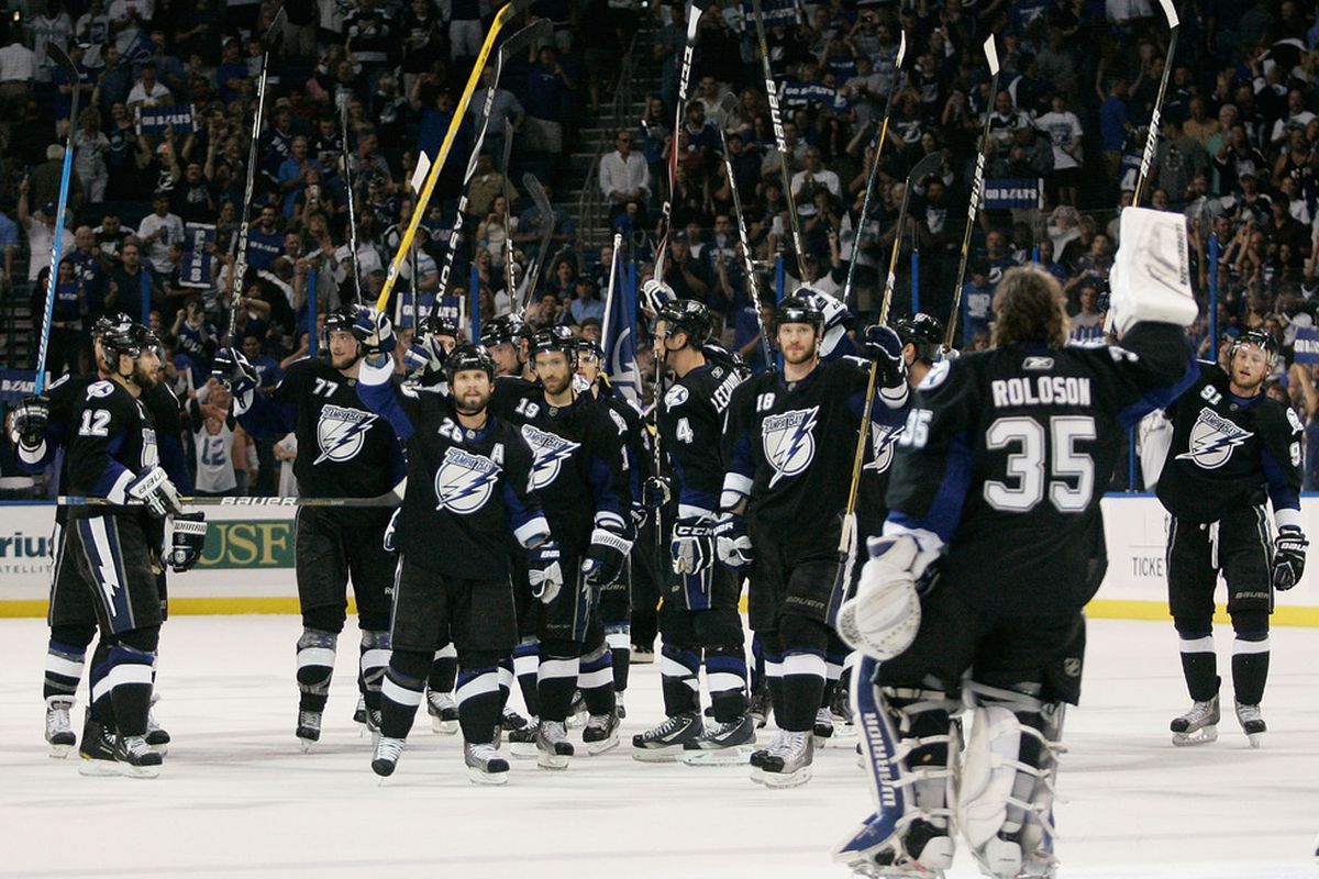 MAY 21, 2011 -- The last victory in what we have chosen as the essential season in Tampa Bay Lightning history.  (Photo by Justin K. Aller/Getty Images)