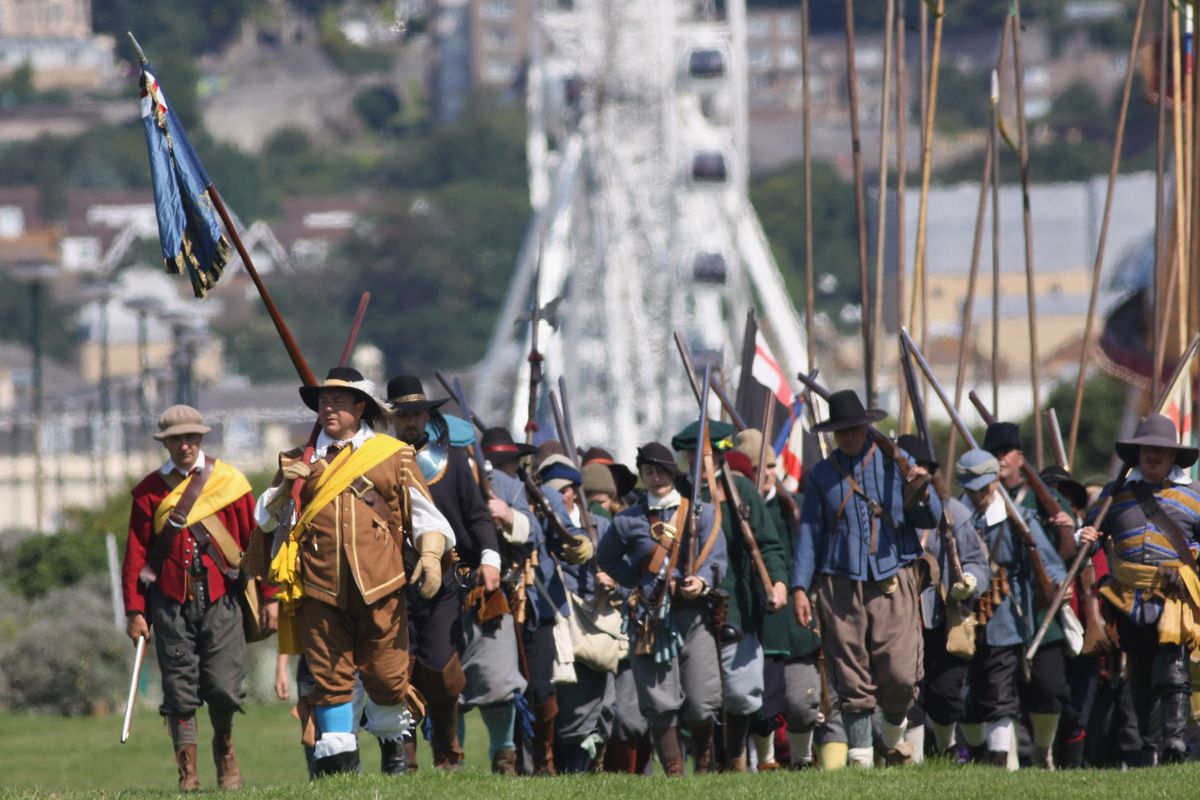 Sealed Knot Members Participate In A Civil War Re-enactment