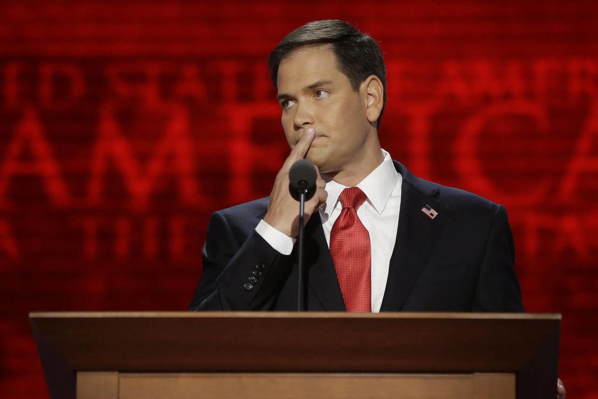 Florida Senator Marco Rubio addresses the Republican National Convention in Tampa, Fla., on Thursday, Aug. 30, 2012.
