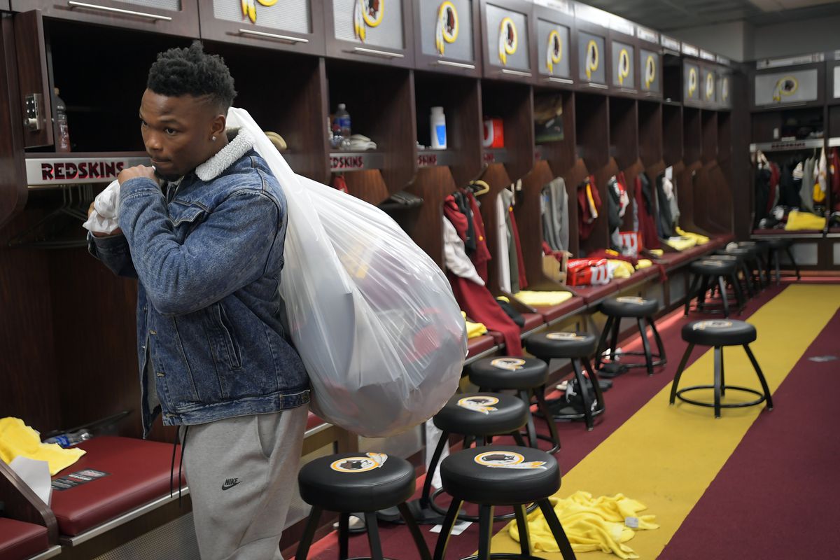 the Washington Redskins clean out their lockers