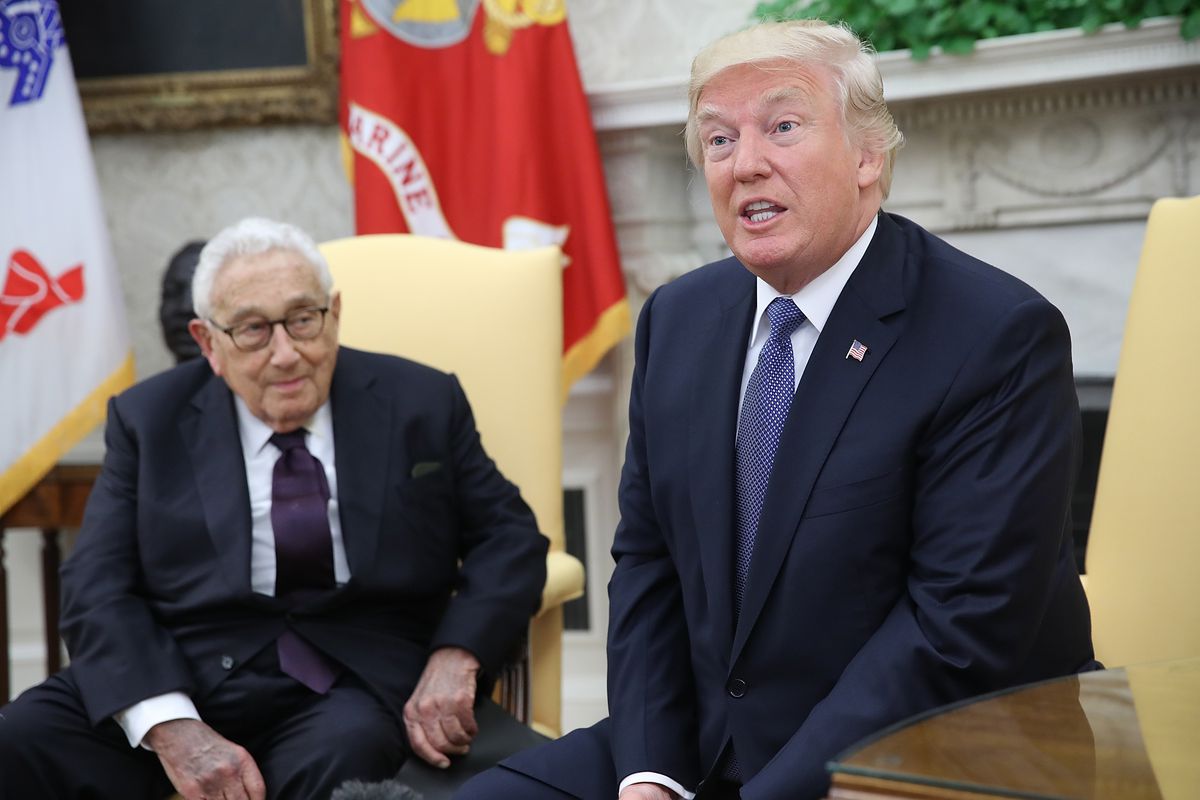 President Trump Meets With Henry Kissinger At The White House