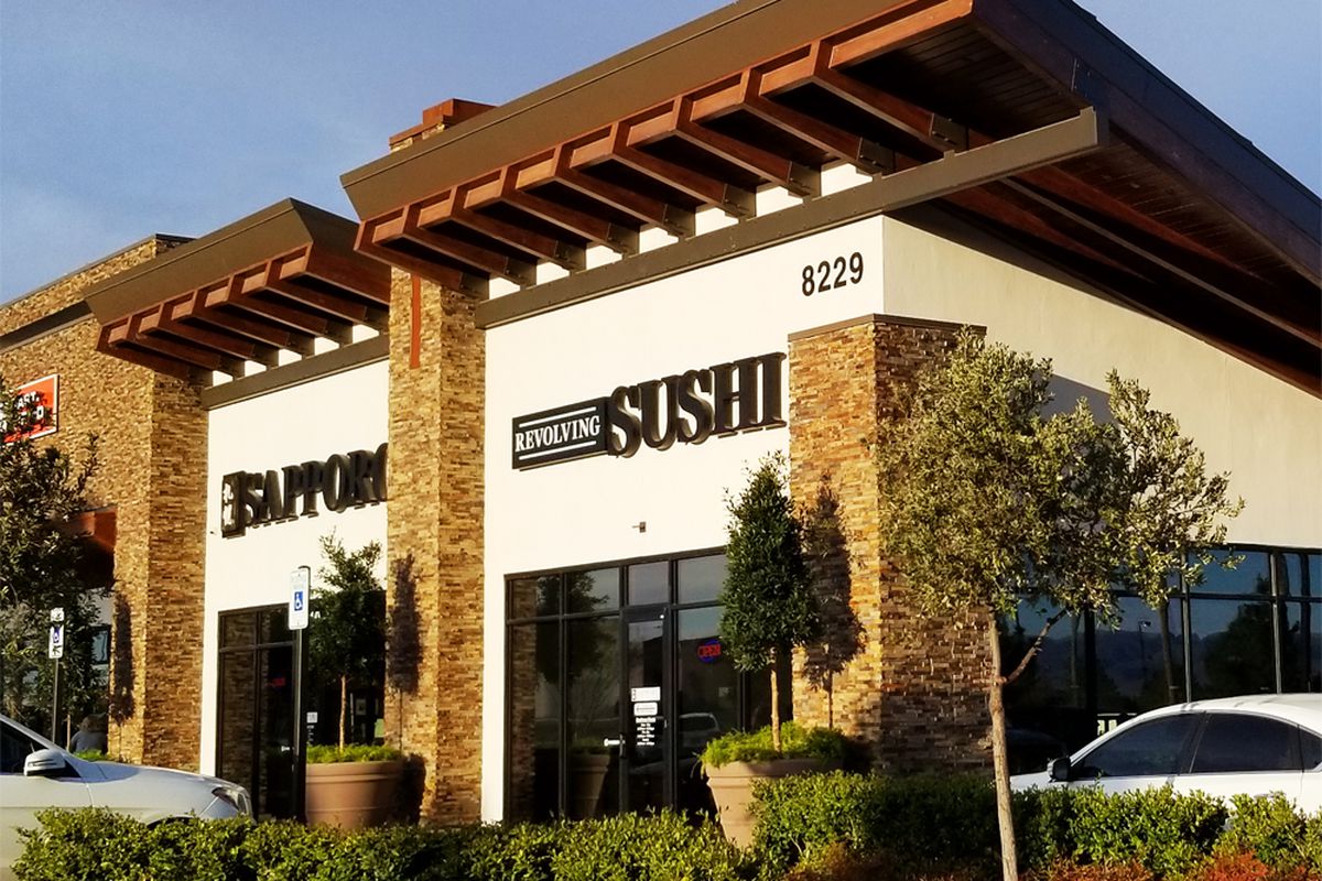Exterior of Sapporo Revolving Sushi, a new home for conveyor belt Japanese dining, close to the Silverton Casino.