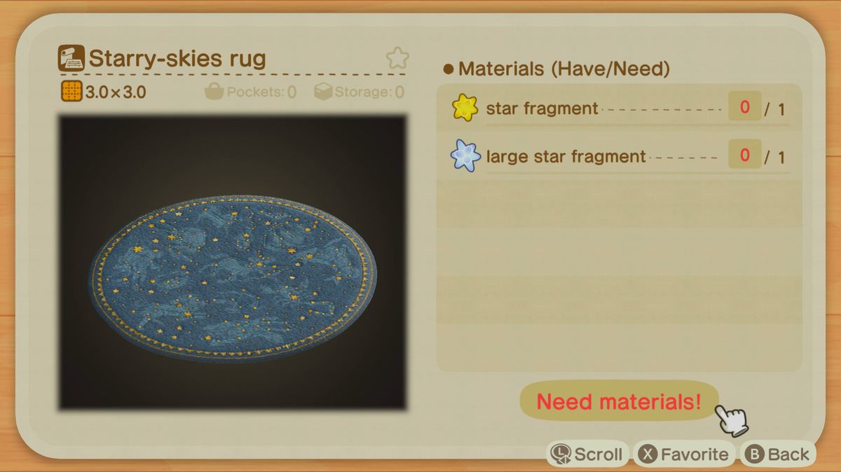 A New Horizons recipe for a Starry-skies Rug
