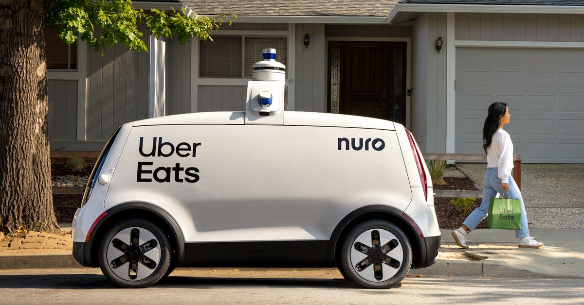 Uber Eats and Nuro sign a 10-year deal to do robot food delivery in California a..