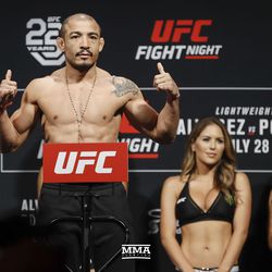 Jose Aldo poses at UFC on FOX 30 weigh-ins.