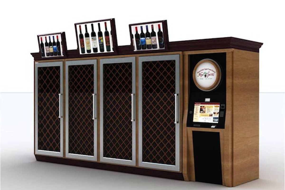 The wine vending machine. 