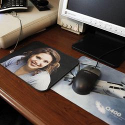 A mouse pad of Susan Cox Powell in a playroom for Charlie and Braden Powell in the home of Chuck and Judy Cox in Puyallup, Wash., Monday, Feb. 6, 2012.