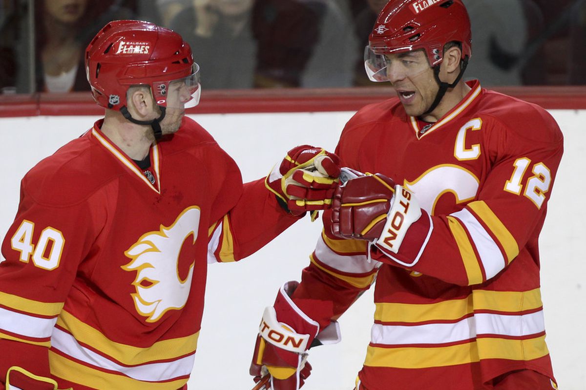 Alex Tanguay is just one of a number of Flames who could hit the open market on July 1--what does the future hold for him? (Photo by Mike Ridewood/Getty Images)