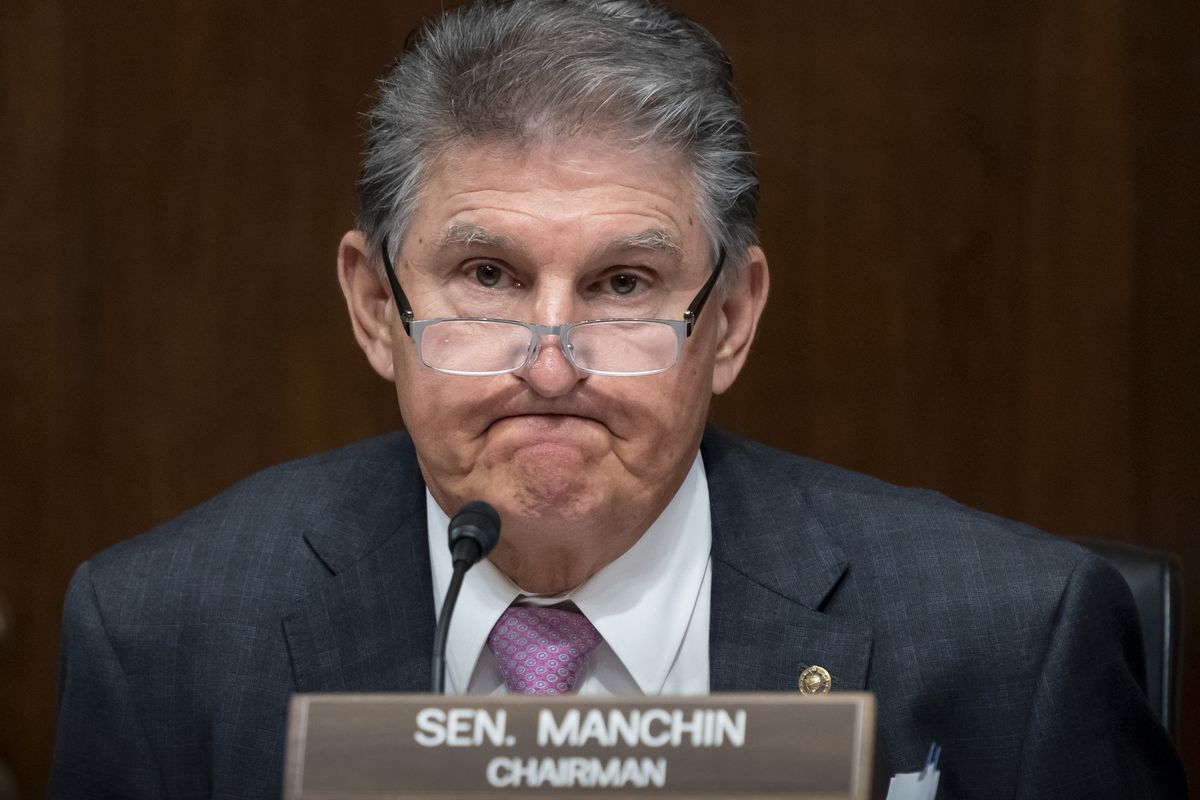 Sen. Joe Manchin, D-W.Va., chairs a hearing of the Senate Energy and Natural Resources Committee.