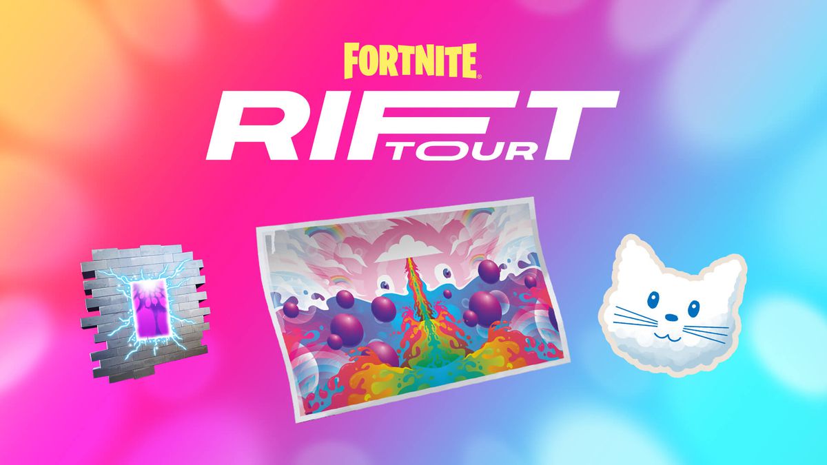 The cosmetic items for Fortnite’s Rift Tour event