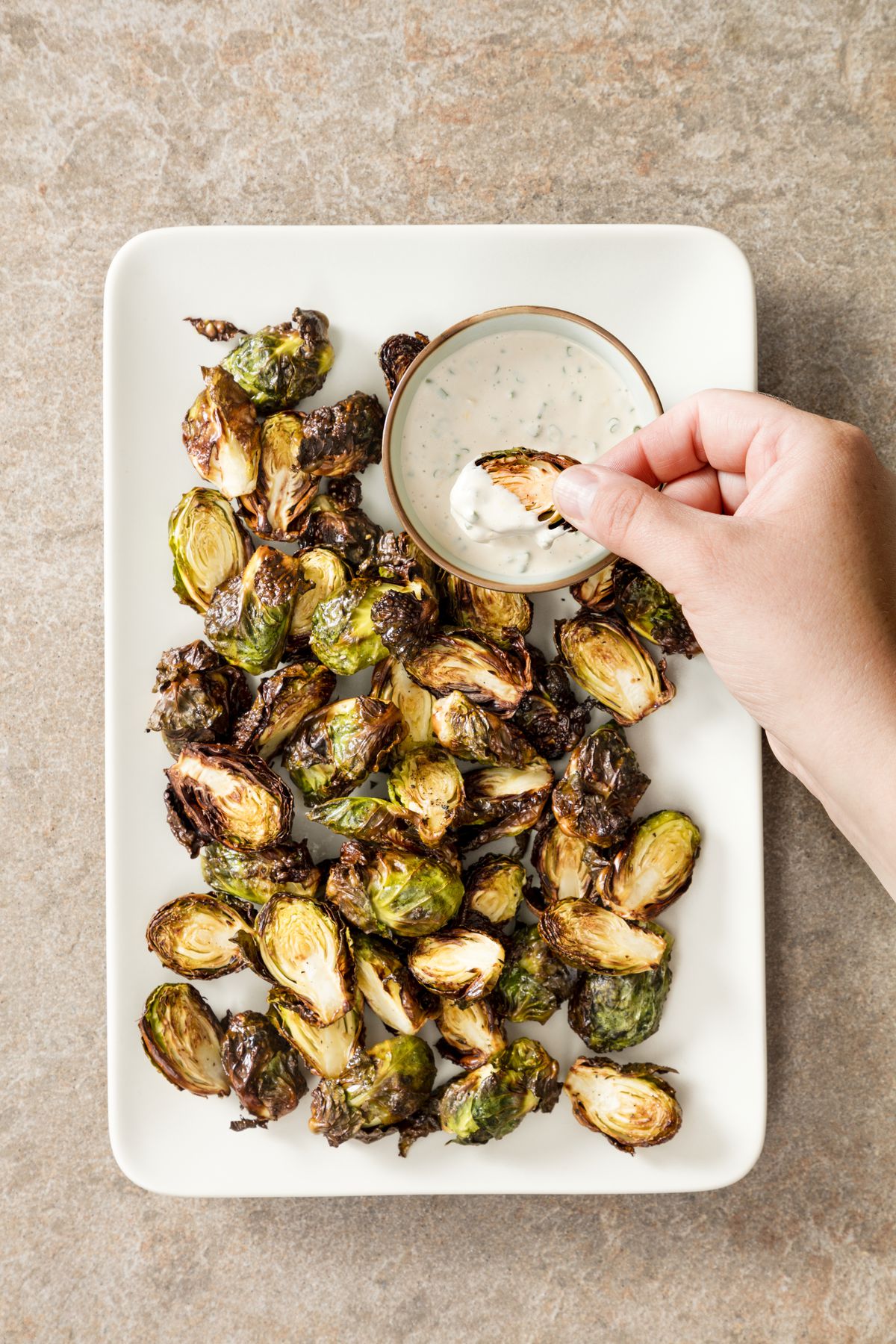 Air-Fried Brussels Sprouts 