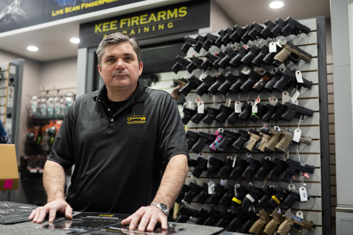 Jeff Regnier, owner of Kee Firearms and Training in New Lenox on Friday.