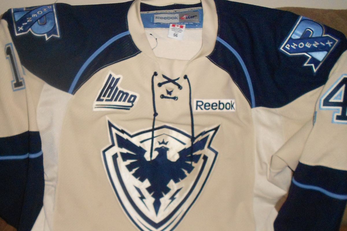 Game worn Sherbrooke Phoenix from the 2012-13 Quebec Major Junior Hockey League