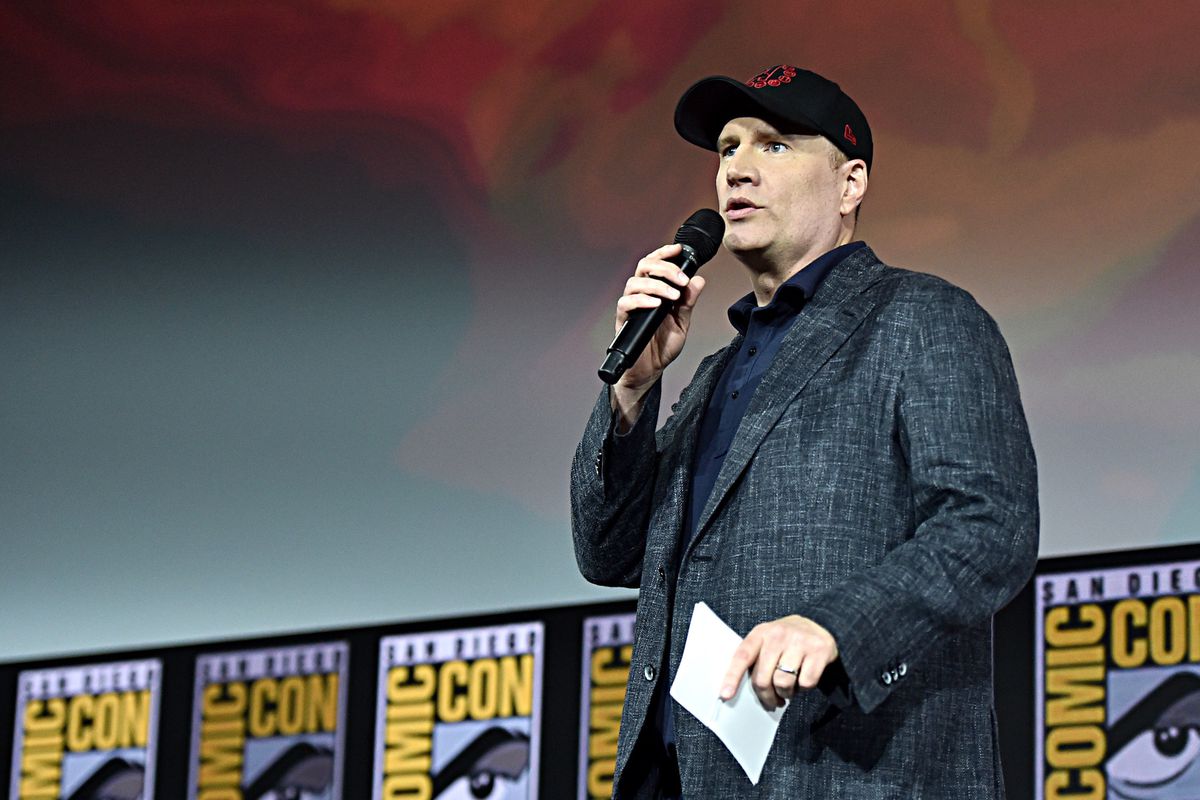 Kevin Feige at SDCC 2019 Marvel Hall H panel