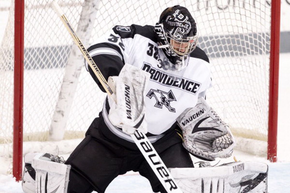 Providence goaltender Jon Gillies has the Friars at the top spot this week.