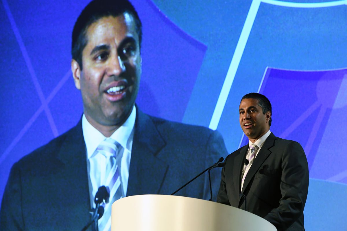 Federal Communications Commission Chairman Ajit Pai Addresses 2017 NAB Show In Las Vegas