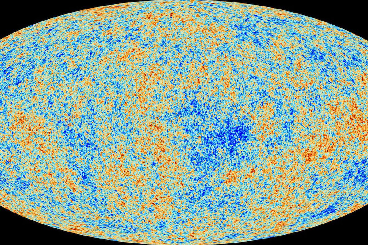 Map of universe light 380,000 years after the Big Bang, captured by the <a href="http://www.jpl.nasa.gov/spaceimages/details.php?id=PIA16873" target="new">European Space Agency's Planck spacecraft.</a> 