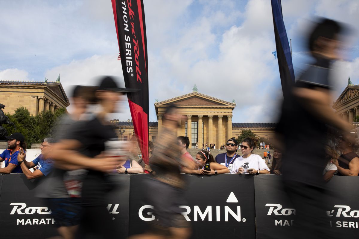 Runners participate in the 2019 Humana Rock n Roll Philadelphia Half Marathon on September 15, 2019 in Philadelphia, Pennsylvania.
