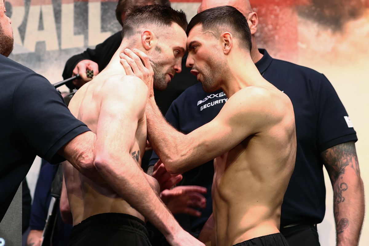 Josh Taylor and Jack Catterall got a bit physical at today’s weigh-in