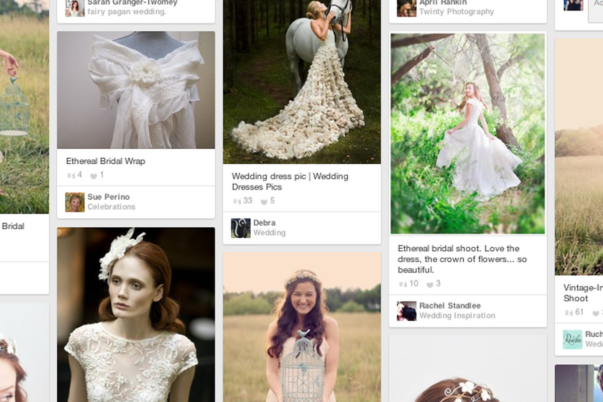 Bridal search on Pinterest