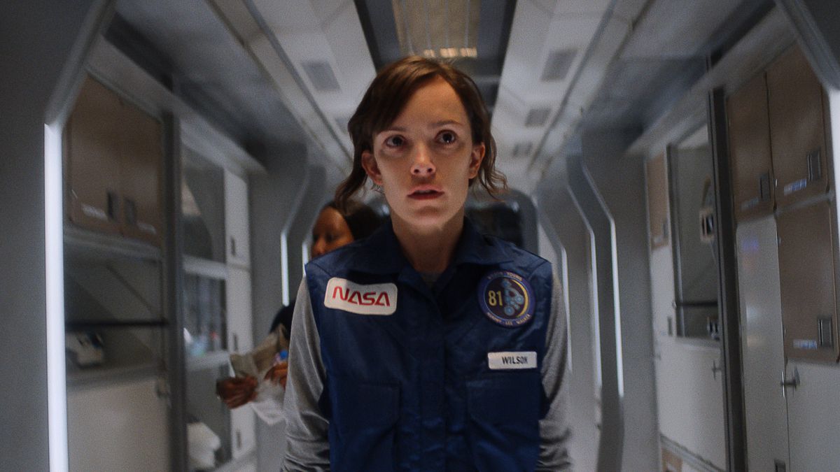 Jodi Balfour looks nervous in her NASA uniform in season 2 of For All Mankind