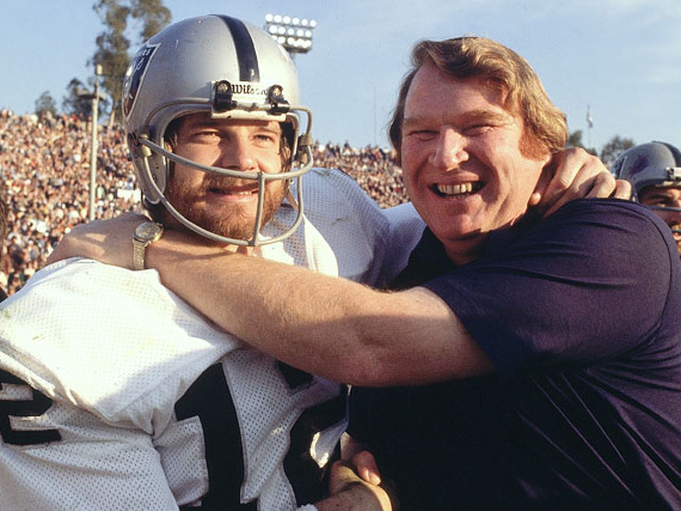 Ken Stabler and John Madden..love Raiders royalty light and tears when we look at this photograph!