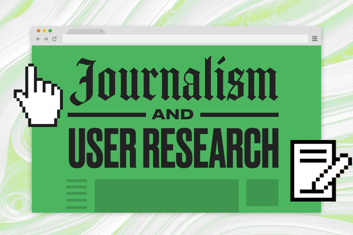 Graphic image for blog post on the journalism and UX research relationship