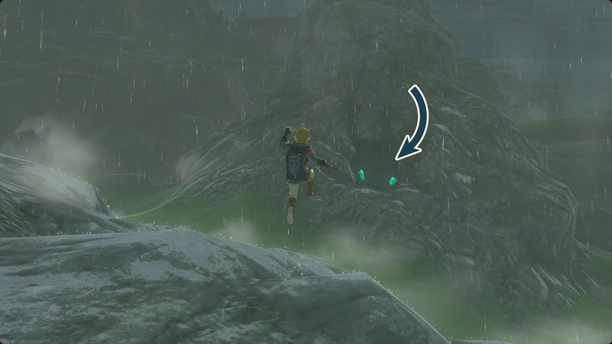 The Legend of Zelda: Tears of the Kingdom Tobio’s Hollow Cave entrance
