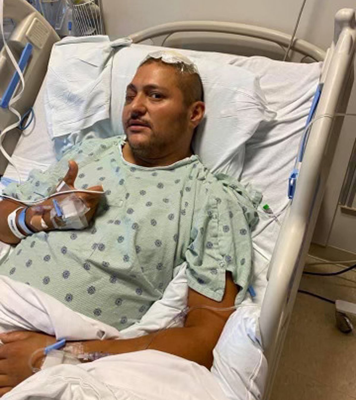 Chicago police officer Carlos Yanez Jr. is recovering from wounds he suffered when someone in a car he had pulled over opened fire on him and his partner, who was killed.