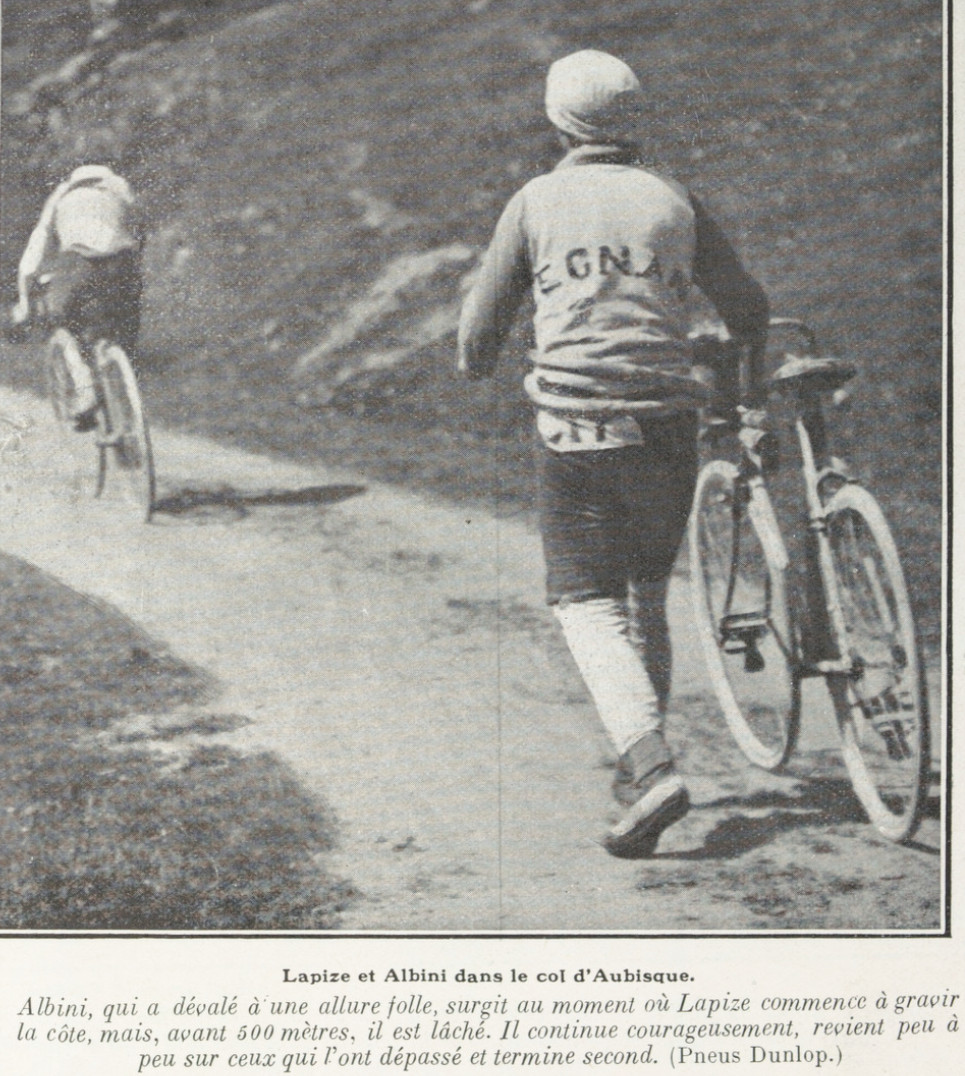 Albini and Lapize on the Aubisque