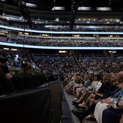 President Russell M. Nelson and others speak at a near-capacity crowd at the Amway Center in Orlando, Florida, on Sunday, June 9, 2019.