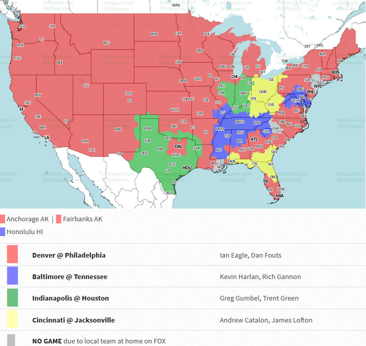 nfl games on tv today by region