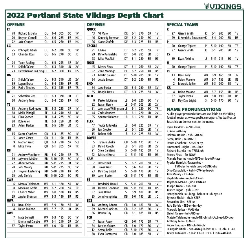 vikings depth chart 2022