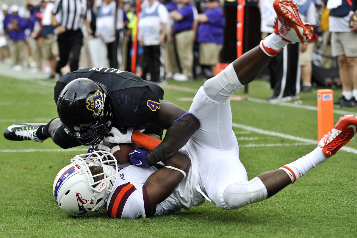 Virginia Tech's stay in the top 25 was short-lived as they fell at home to East Carolina.