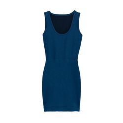 Quilted sponge tank dress in suit blue, $140