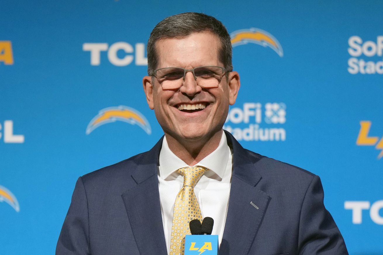 Chargers’ hire of Jim Harbaugh ranked 2nd among new coaches in 2024