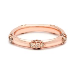 Celestine Band with champagne diamonds in 14k rose gold