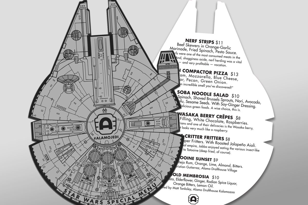 Alamo Drafthouse's 'Star Wars' menu