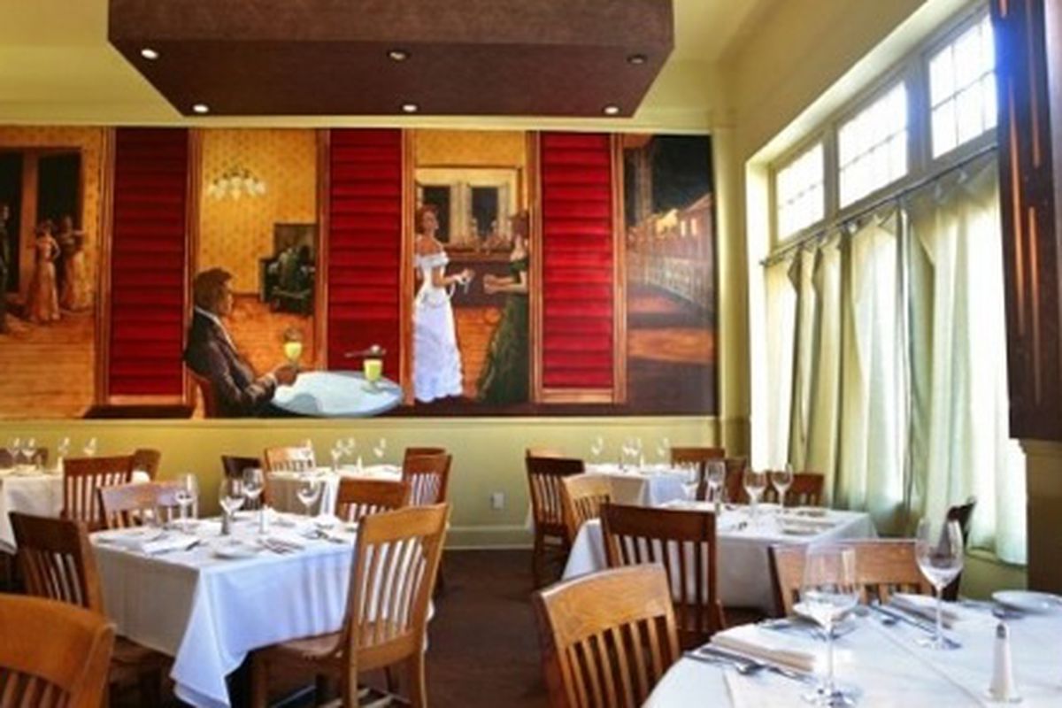 The dining room at Herbsaint. 