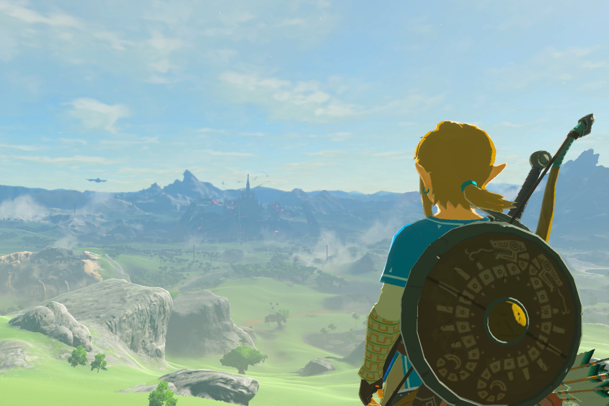 The Legend of Zelda: Breath of the Wild - Link taking in a vista