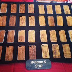 People were loving these hand-carved iPhone cases.