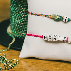'Corny' bracelet, $55; 'Honey Bunny' bracelet, $55
