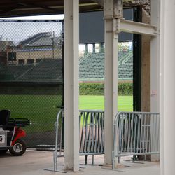 Sat 10/3, 3:08 p.m. View into the ballpark, in the right field corner - 
