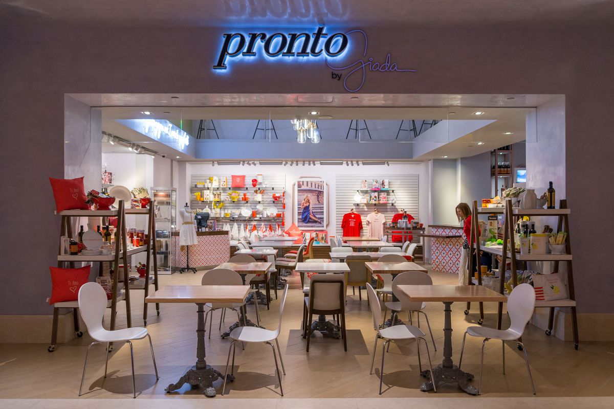 The retail section of Pronto by Giada