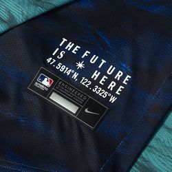 The bottom of the jersey for the 2023 MLB All-Star Game in Seattle.