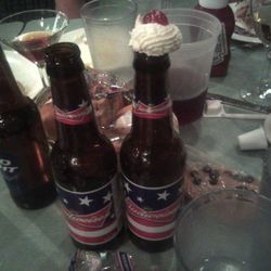 At some point this Budweiser sundae happened. 