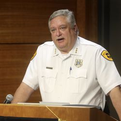Salt Lake City Assistant Police Chief Tim Doubt speaks at a press conference at the Public Safety Building in Salt Lake City on Monday, June 24, 2019, about missing 23-year-old Mackenzie Lueck.